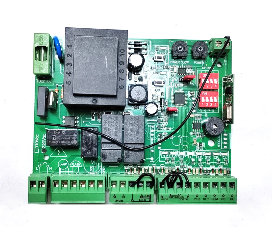 220V 110V!! for only NC mechanical limit switch !! Sliding Gate Door Controller Card board Receiver Rolling code Remote control