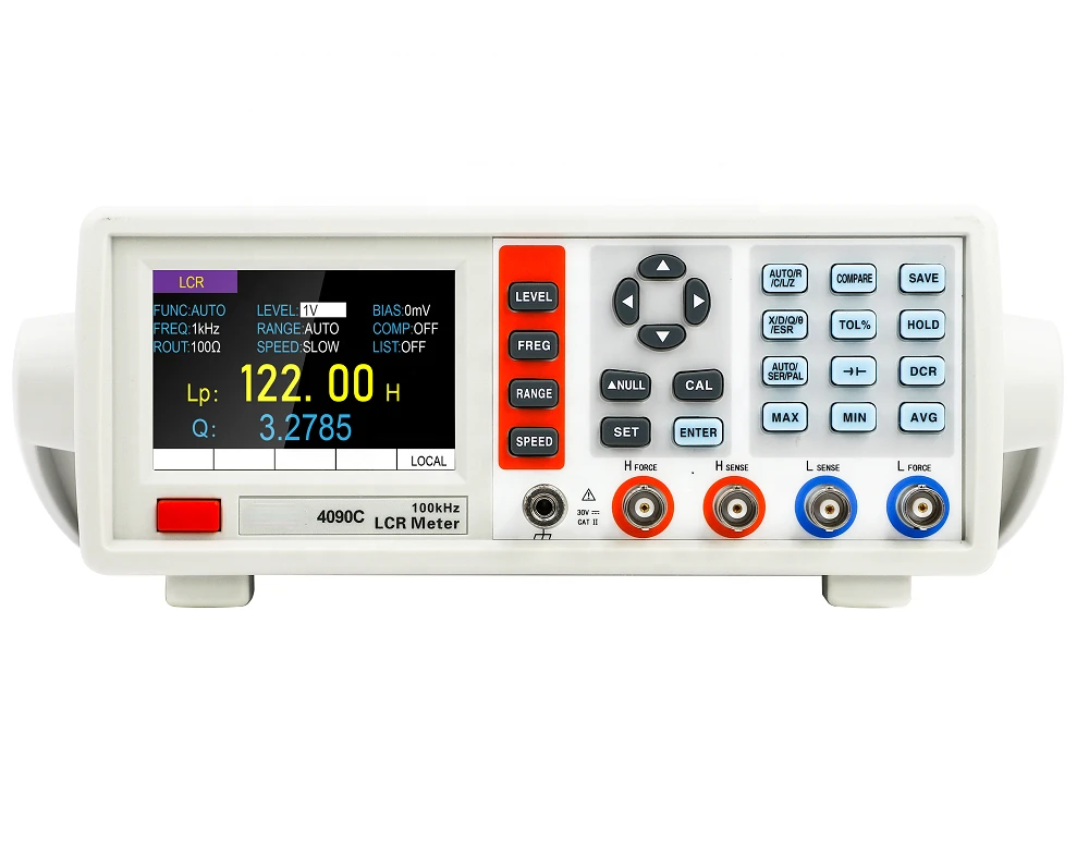 DECCA 4090C multiple frequency and level tests with a basic accuracyof 0.1%.USB and RS232 bench LCR Meter LCR bridge 100KHz