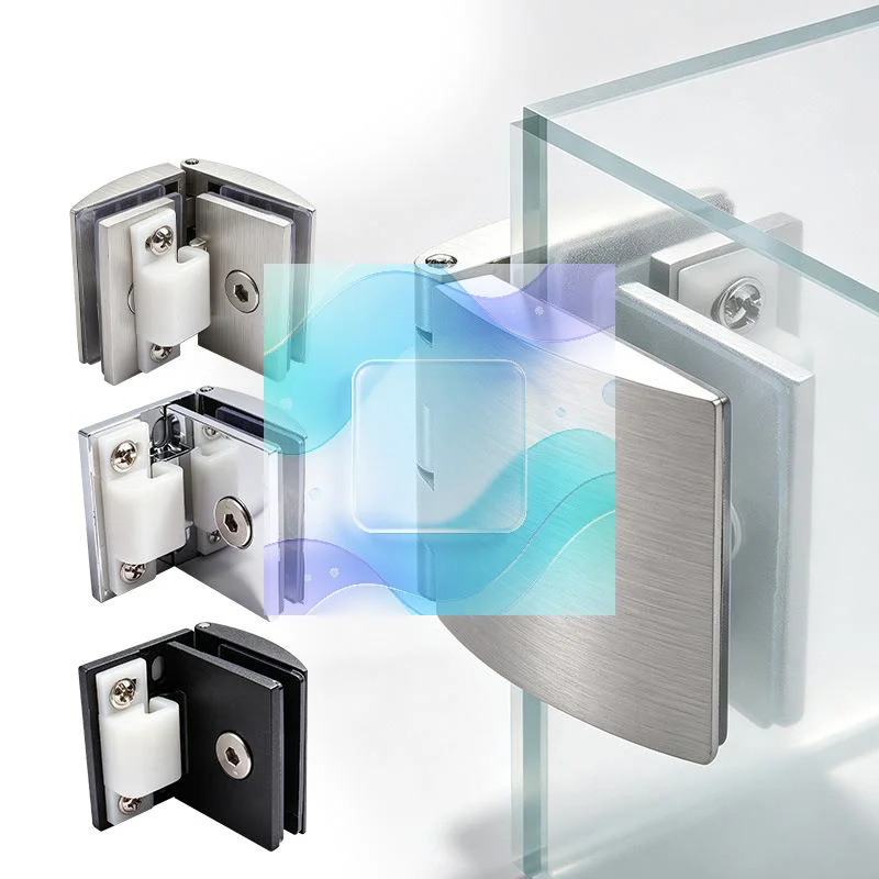 Rust Proof Heavy Duty Zinc Alloy Glass Door Hinge 90 Degree Opening for Bathroom Frameless Shower Glass Door Use