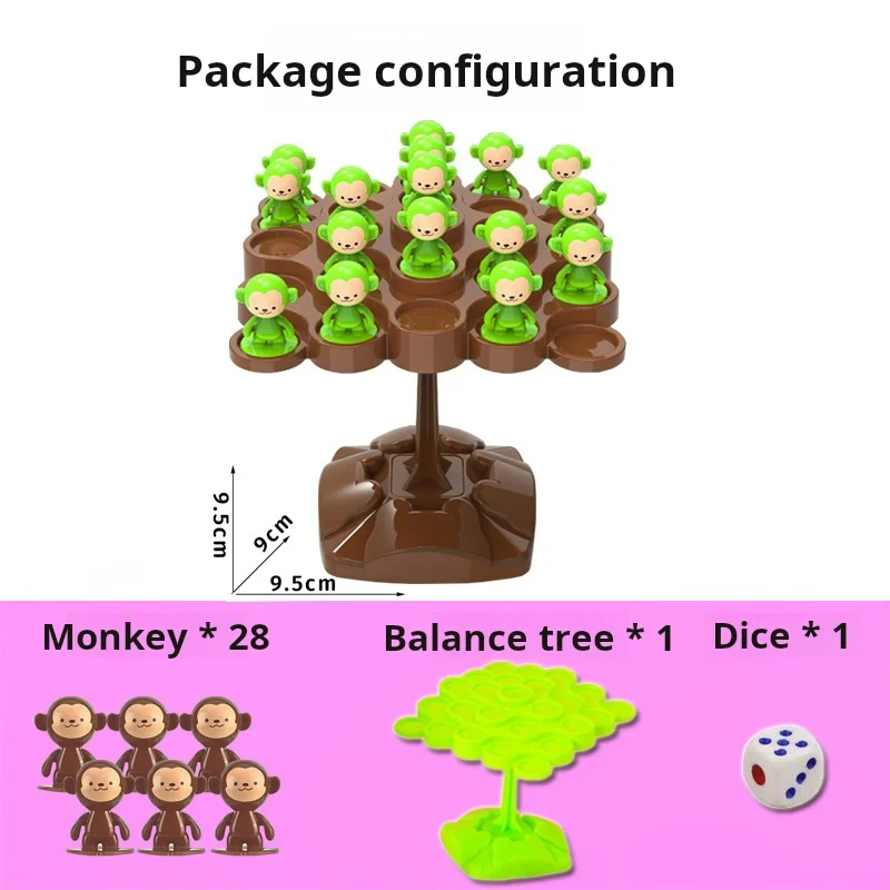 Monkey Balance Tree Focus Balance Training Children\'s Toys Folding Music Series Parent Child Interactive Board Game