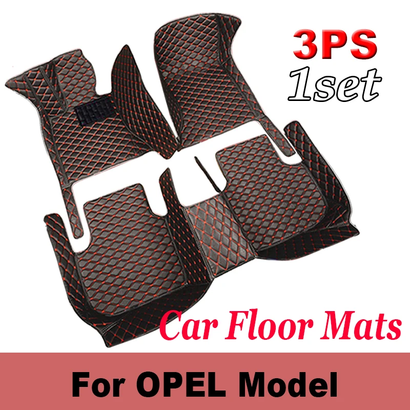 Car Floor Mats For OPEL Meriva Ampera Mokka Combo Corsa F Crossland x 2022 2023 Car Accessories