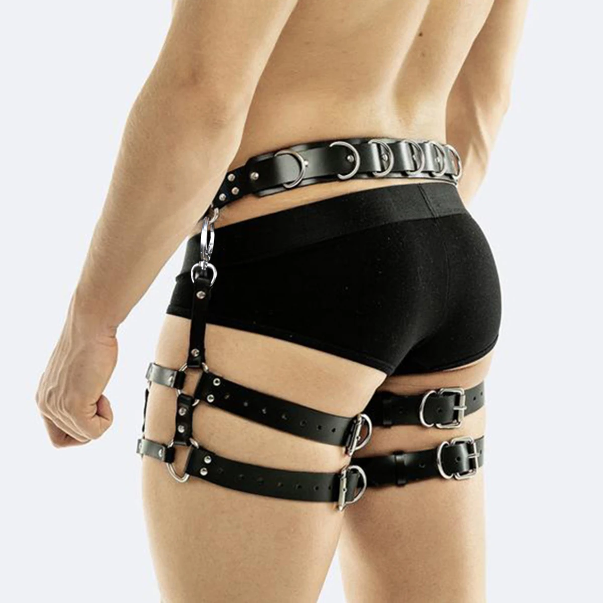 Mode Bondage Geschirr sexy Mann Schwert Gürtel Gothic Brust Dessous Pu Leder Weste Körper geschirr BDSM Homosexuell Riemen erotische Accessoires