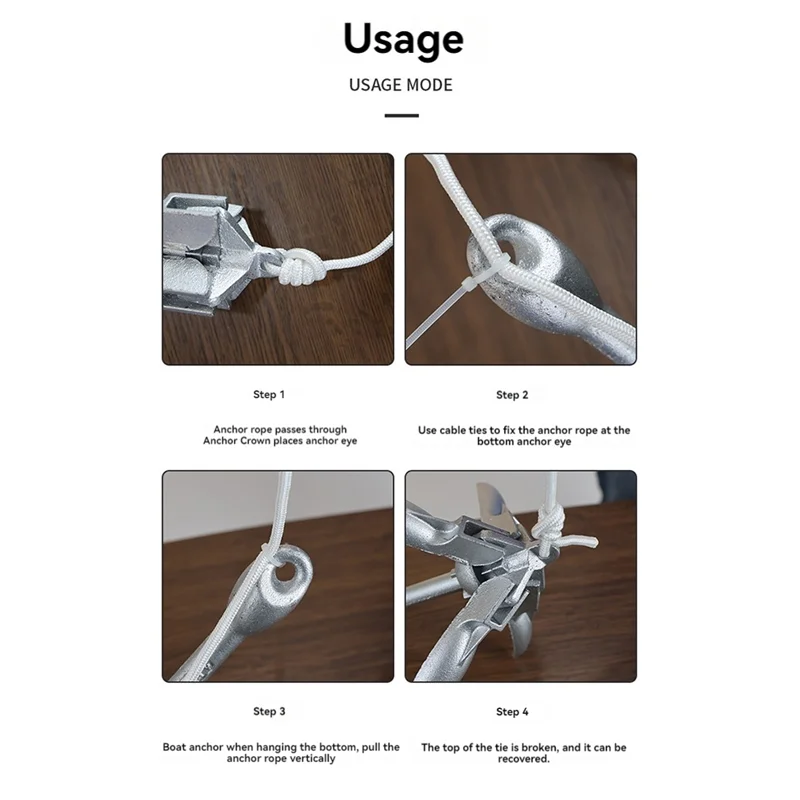 AB56-0,7 кг стальной складной якорь для водного транспорта, каяк, морской каноэ, лодка, плит, рыболовная лодка, якорь, аксессуары для лодки