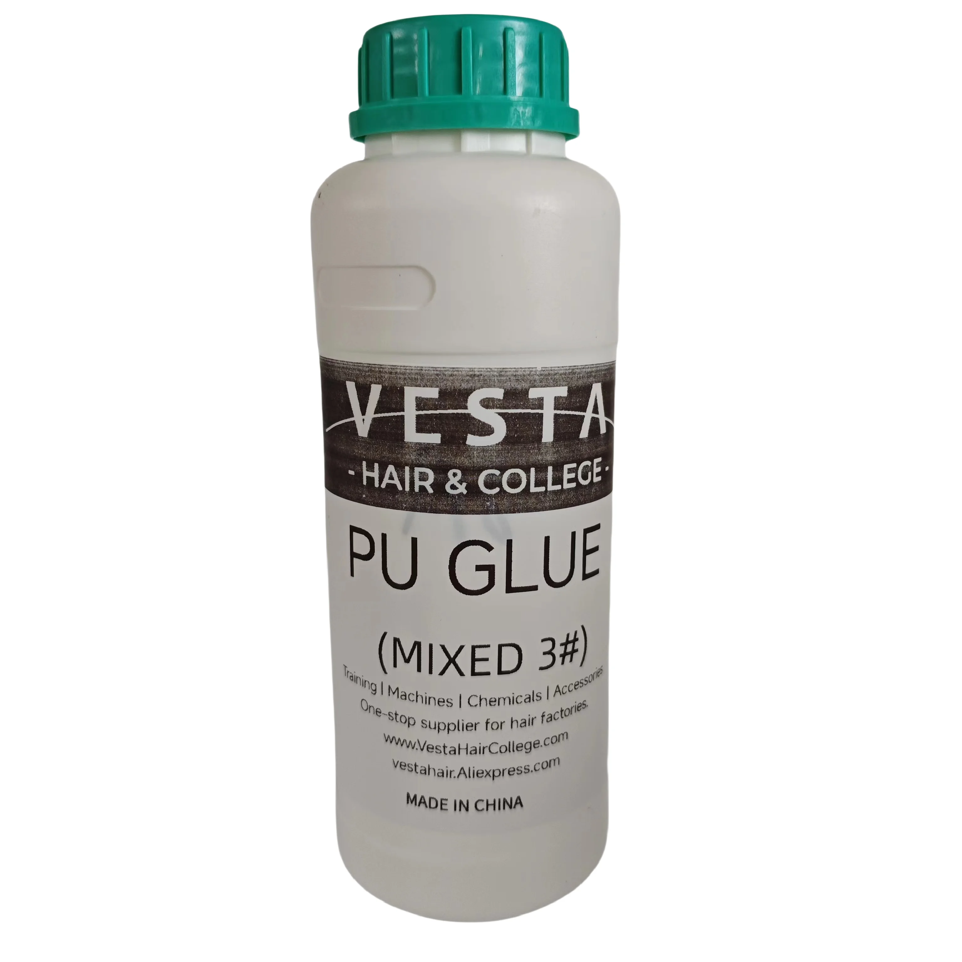 Vesta Pu pegamento mezclado listo para hacer cinta extensión de cabello peluquín Topper 500 g/botella