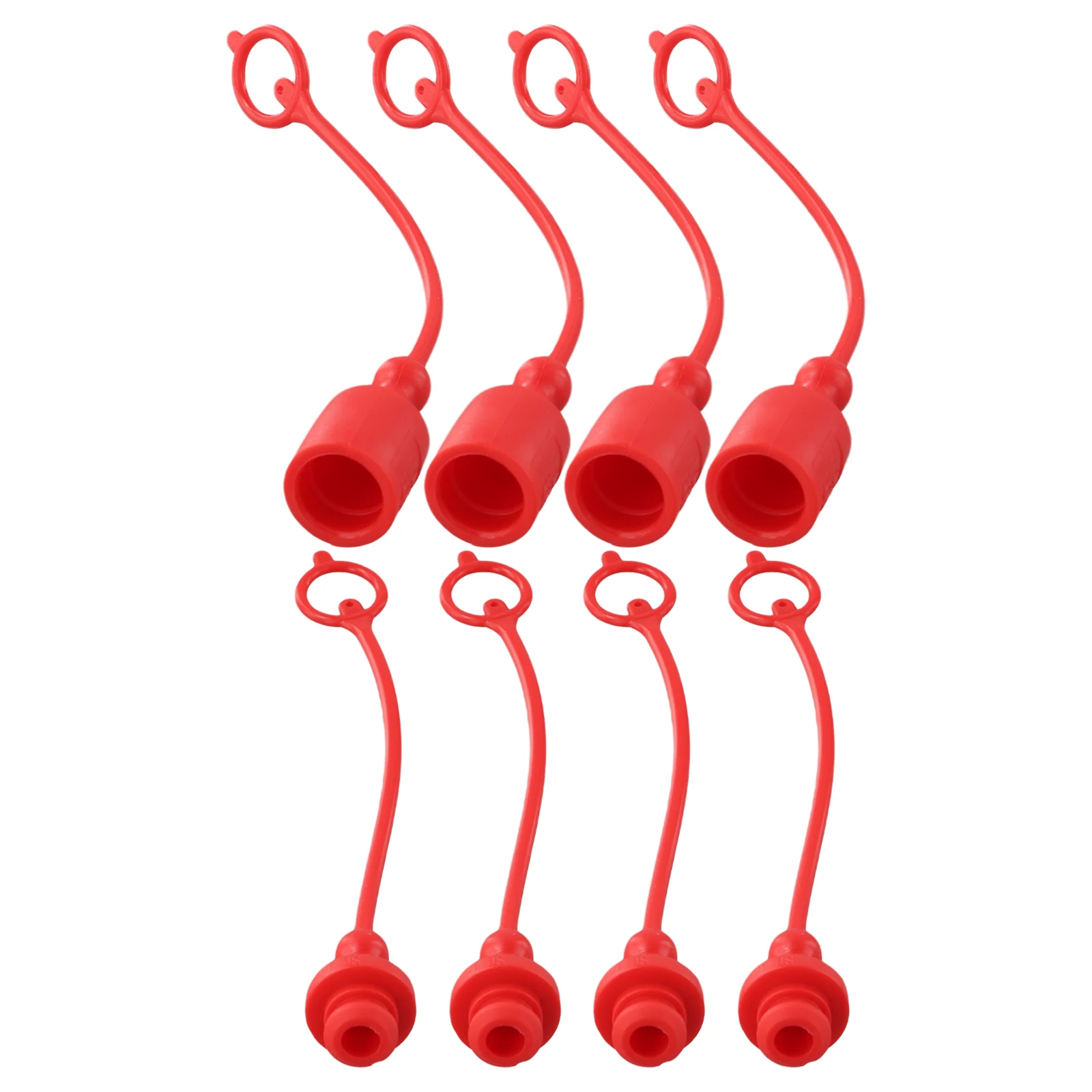 

4 комплекта ISO7241-B пылезащитный колпачок для гидравлической муфты, красный резиновый мужской и женский колпачок, аксессуары для гидравлического оборудования