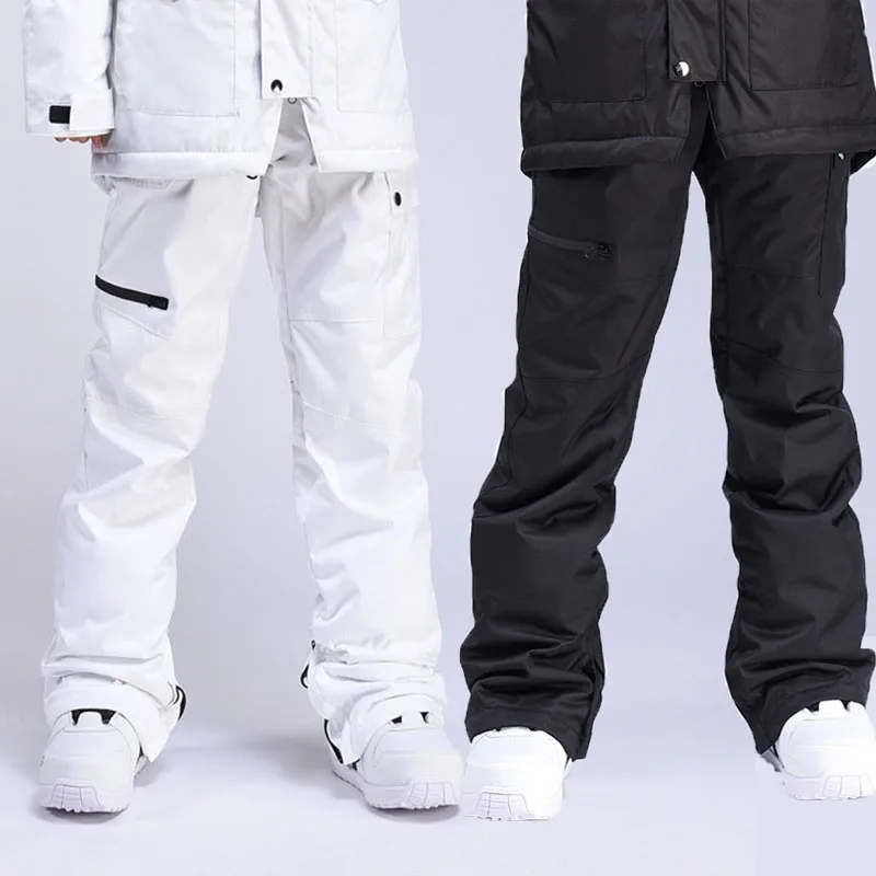 Calças de esqui oversize para homens e mulheres windproof impermeável, snowboard ao ar livre esportes de neve calças de esqui quentes inverno novo