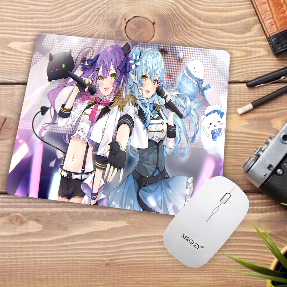 Hoshimachi Suisei Hololive Mouse Pad Gamer Desk Accessories Computer Gaming Mats 22x18/25cx20 Table for Laptop Office Accessory