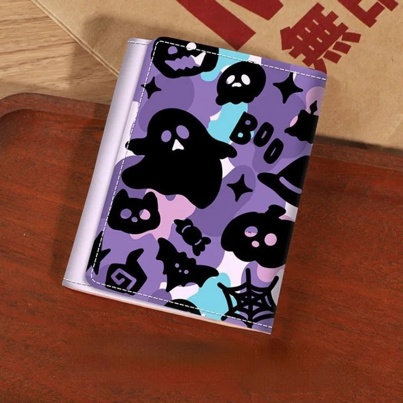 

Xiuya Ghost Graffiti Wallets for Women Cute Designer Short Fashion Y2k Coin Purse Casual Pu Leather Original Female Card Wallet