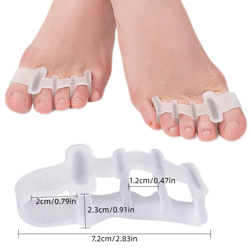 2pieces=1pair Hallux Valgus Bunions Corrector Foot Care Straightener Gel Thumb Toe Separators Silicone Hammer Toe Protector