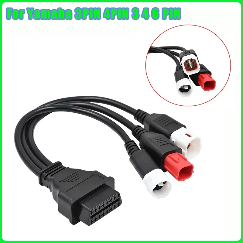 

Для Yamaha 3PIN 4PIN 3 4 6 PIN Разъем диагностики OBD2 для мотоцикла Honda 6Pin 3 в 1 Адаптер удлинителя OBD для мотоцикла