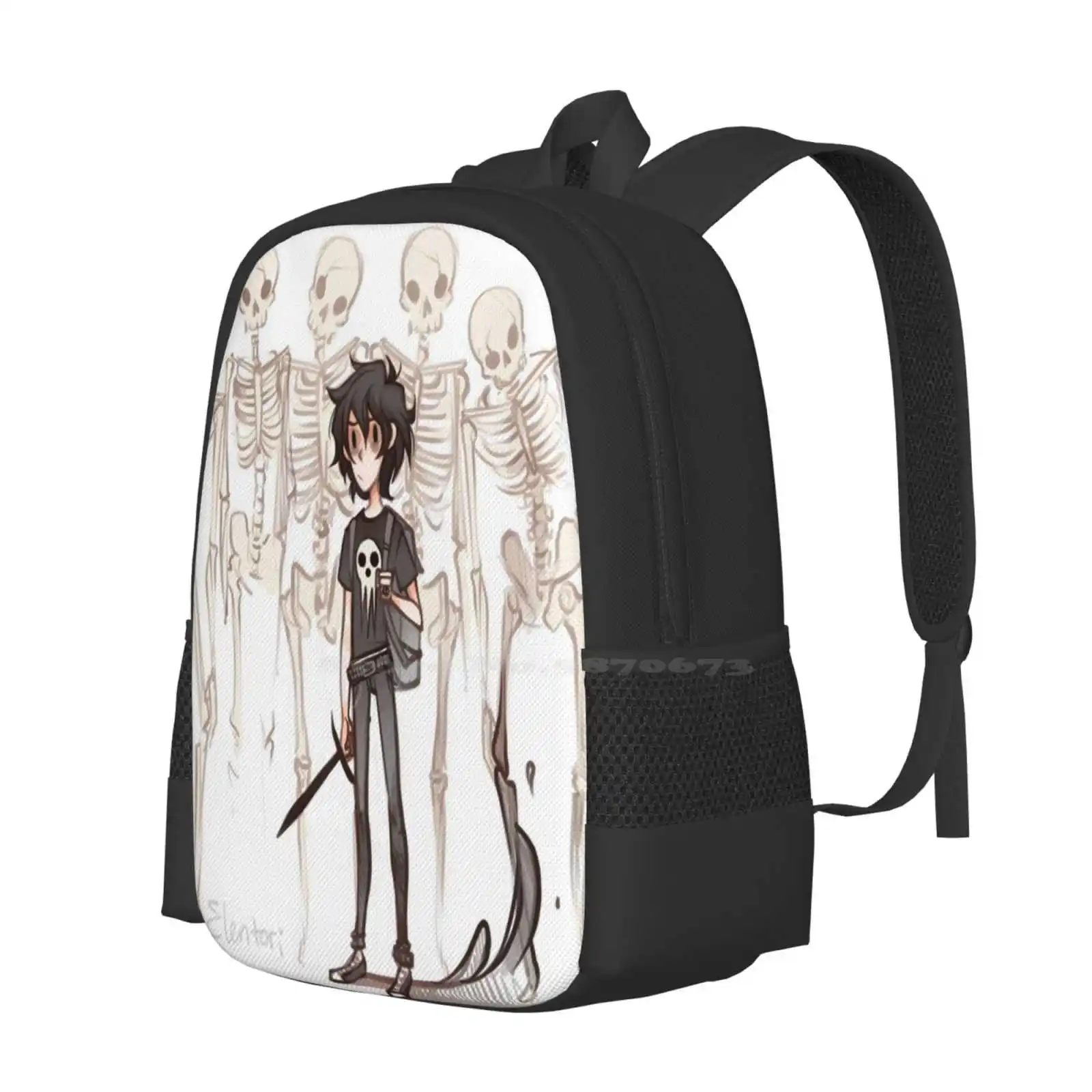 Soldatino Pattern Design Laptop Travel School Bags Nico Di Angelo Percy Jackson Pjo Hoo Heroes Of Olympus Skeleton Elentori