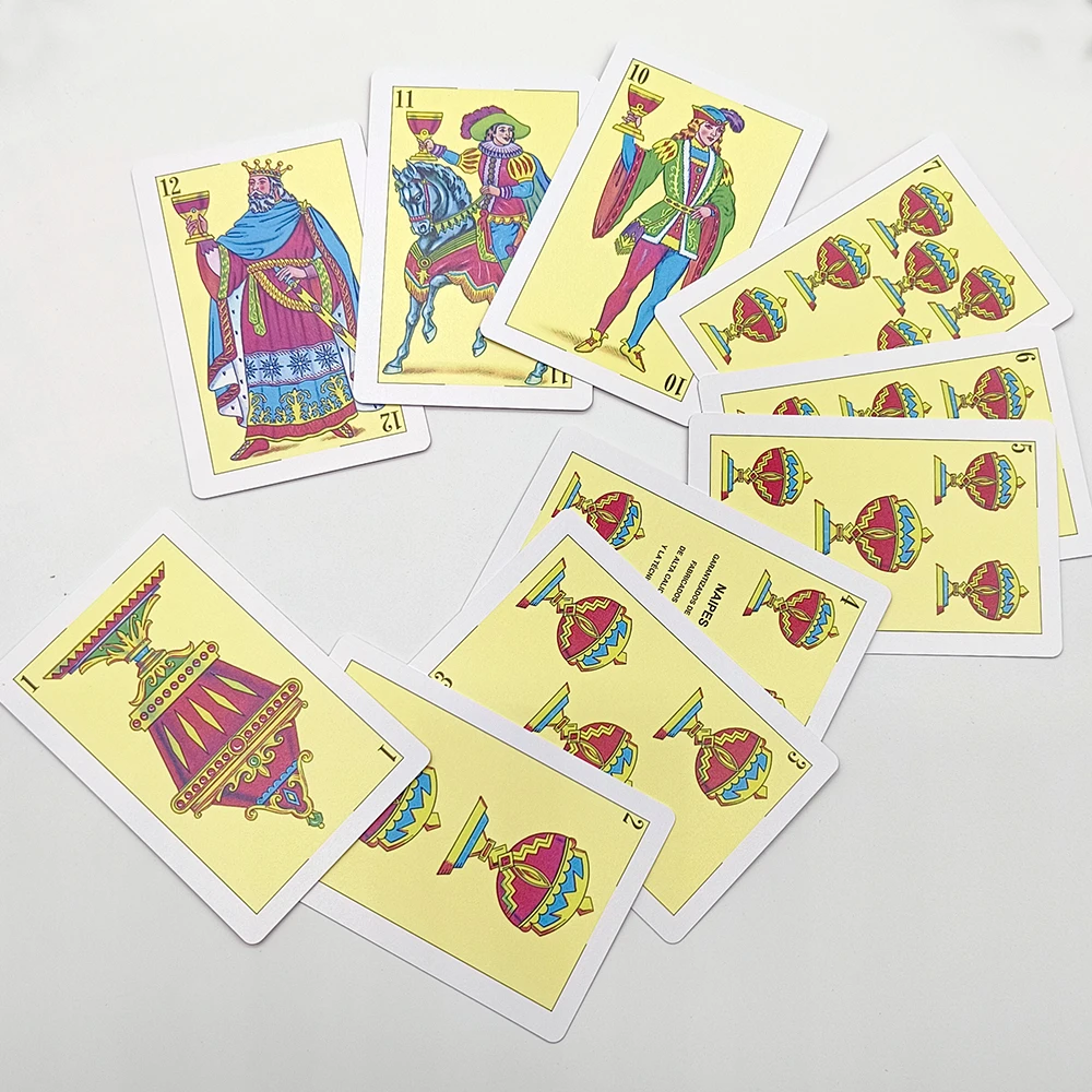 بطاقات البوكر البلاستيكية الفائقة المقاومة للماء ، بطاقات اللعب الإسبانية ، لعبة الحفلات العائلية ، السطح ، 62 × 95 ، 40 #6