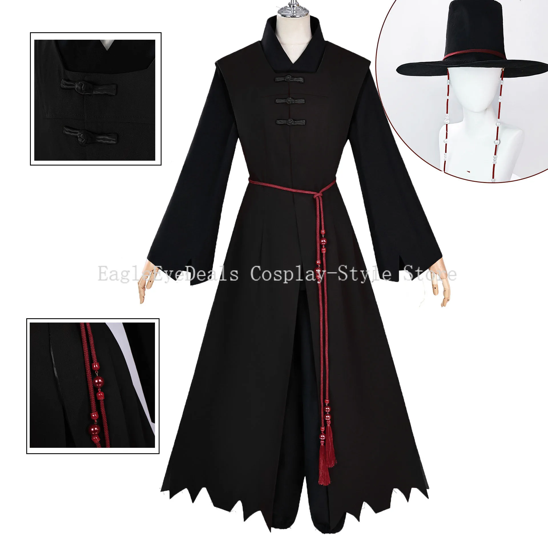 

Kpop Demon Hunters Jinu Baby Saja Your ldol Cosplay Costume Anime Movie Dark Devil style Uniform Send a hat Halloween Cool Up