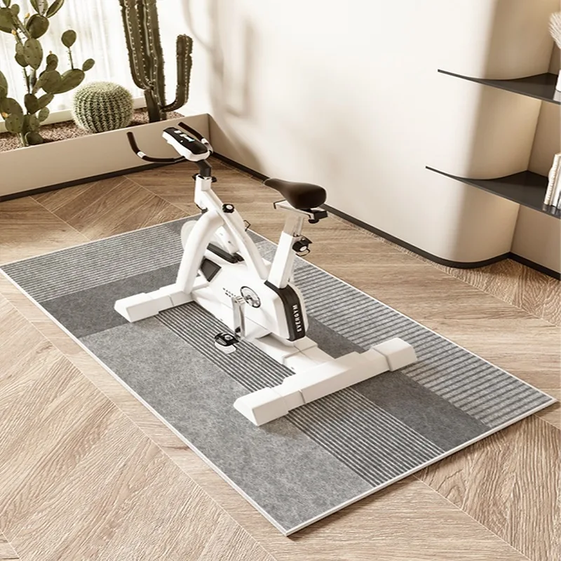 

Новый бесшумный антивибрационный нескользящий коврик для велотренажера в фитнес-центре, для дома, простой, для спальни, прикроватный, моющийся, для балкона