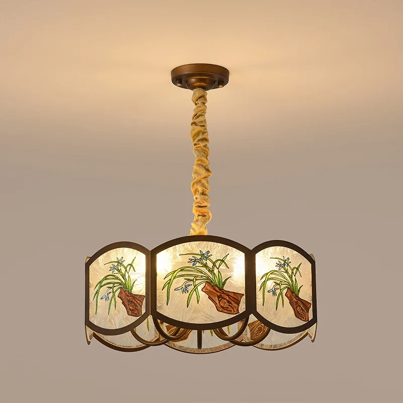 Lampadario in stile medievale sala da pranzo studio camera da letto ingresso corridoio sala da tè nuovo stile cinese retrò dinastia canzone estetica zen