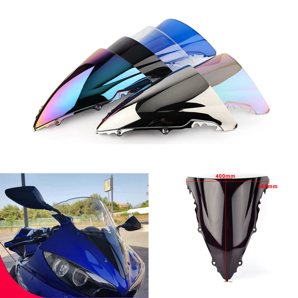 Motorcycle screen Double Bubble Windshield Deflector Protector WindScreen For Yamaha YZF R6 600 2003 2004 2005 YZFR6 YZF-R6