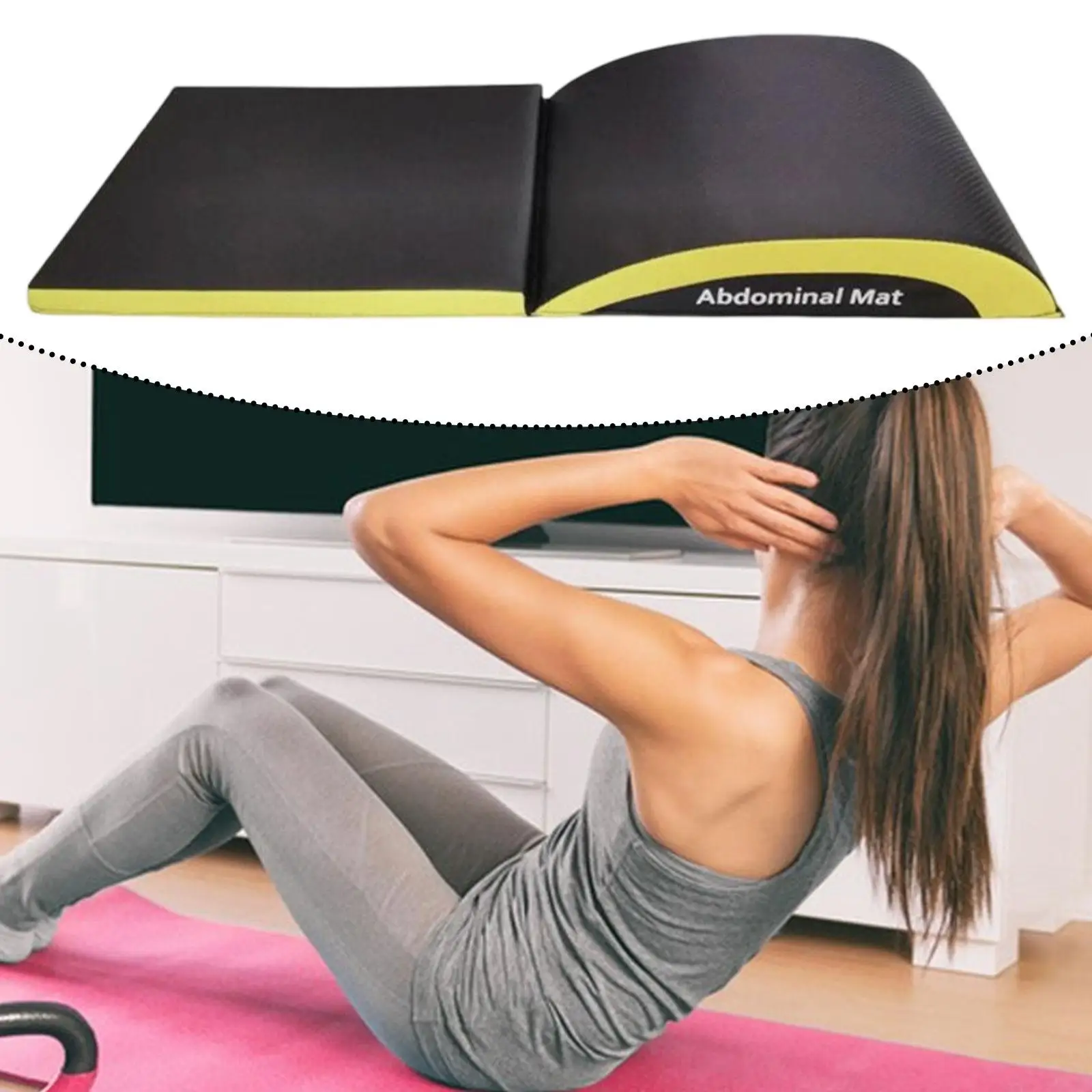 Estera de ejercicio Ab, protección del coxis, entrenamiento central, soporte Lumbar plegable, ejercitador, almohadilla para sentarse, cojín, equipo de entrenamiento Ab
