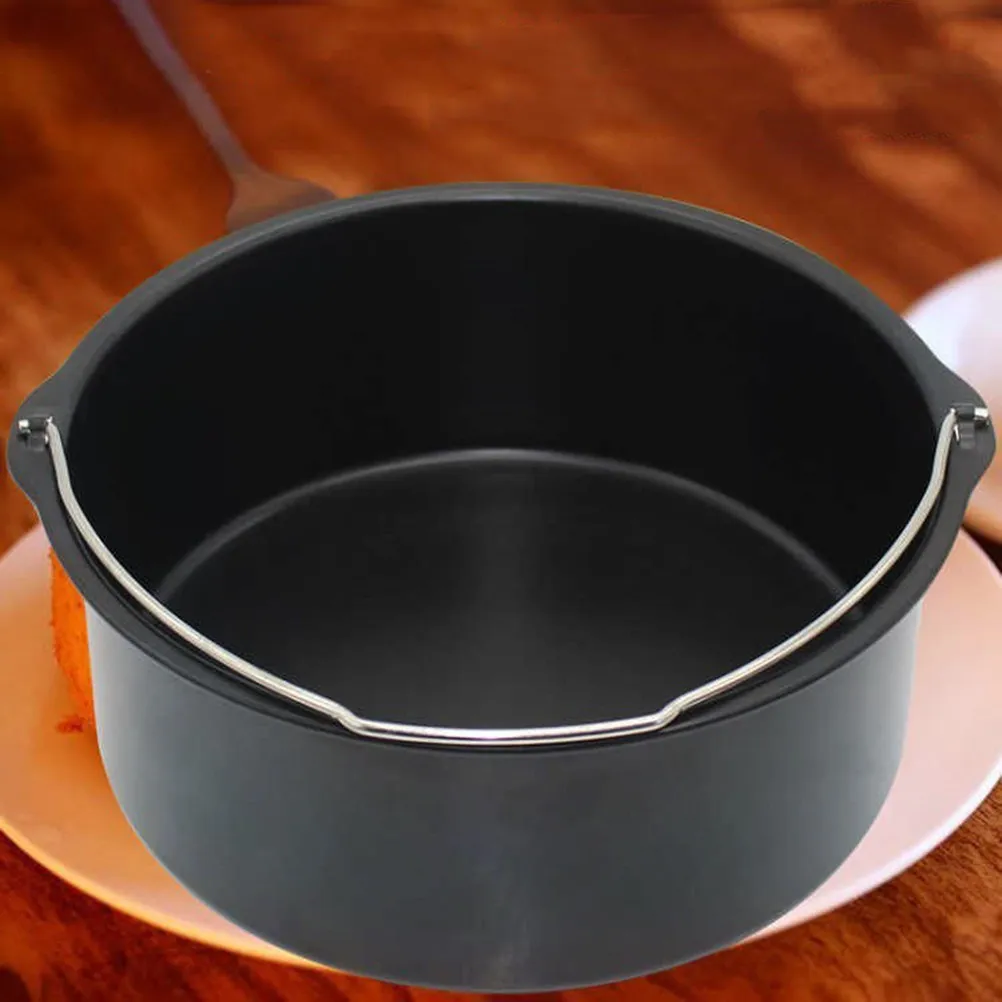 1Pcs Air Fryers Baking Pans For Rv Travel Christmas Baking Tools Pot Premium Material Frying Basket Handle Easy