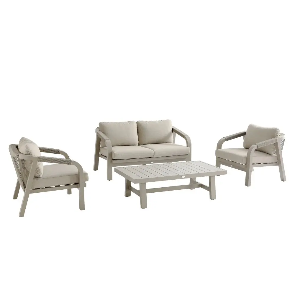 

For Thick Aluminium Frame and Rope Weaving Garden Converstaion Sofa Furniture Outdoor Sun Room Living Room Set