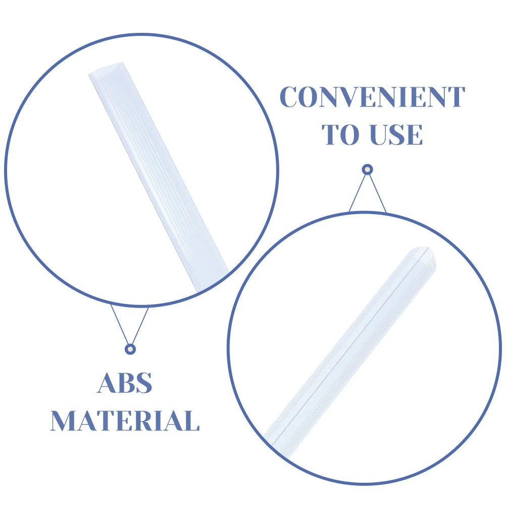 10Pcs Transparent Slide Grip Binding Bars Sturdy Plastic Pull Rod Clips for Bookbinding Report Covers School Office Document