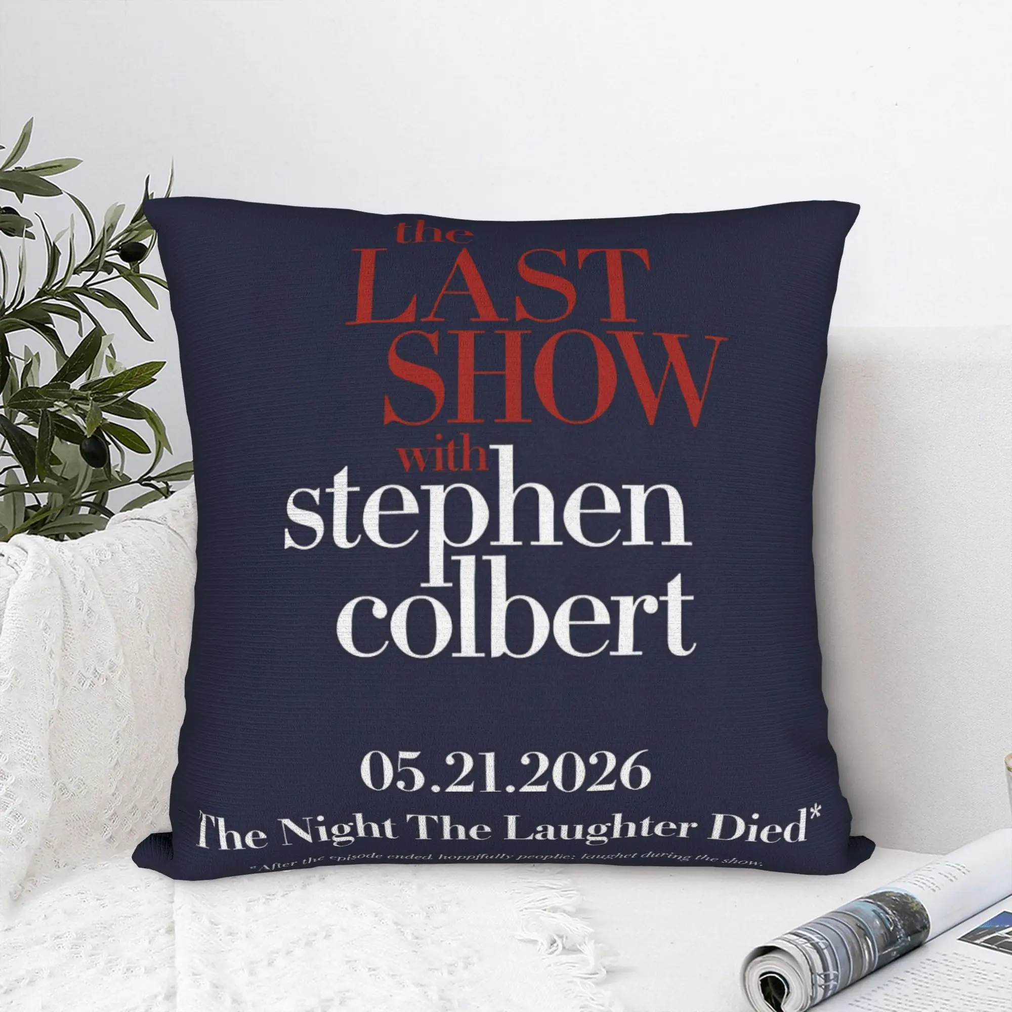 Funda de almohada The Late Show con Stephen Colbert, funda de almohada personalizada, funda de cojín Kawaii para sala de estar, cama, silla