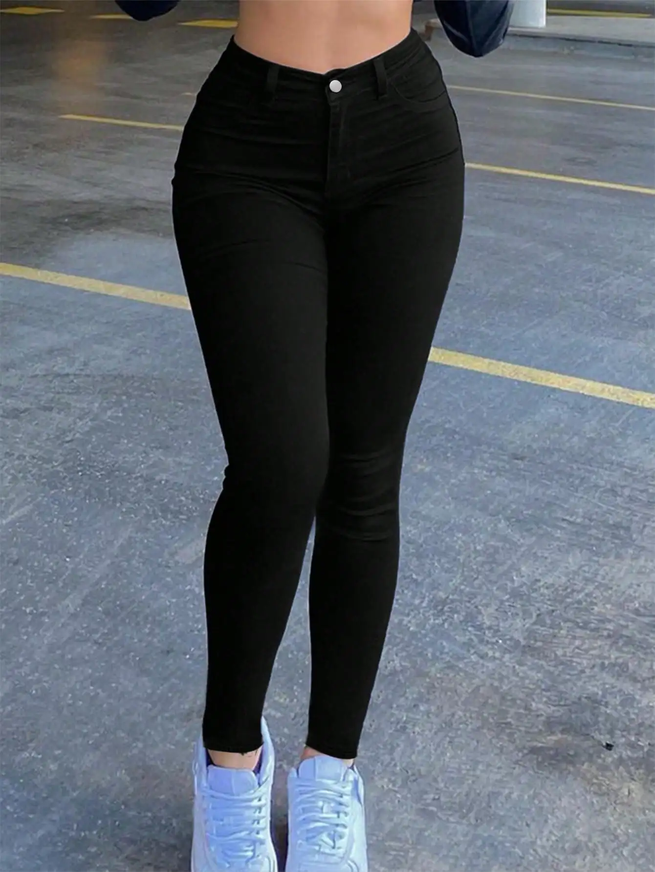 여성 클래식 하이웨이스트 스키니 스트레치 힙업 청바지 슬림핏 데님 팬츠