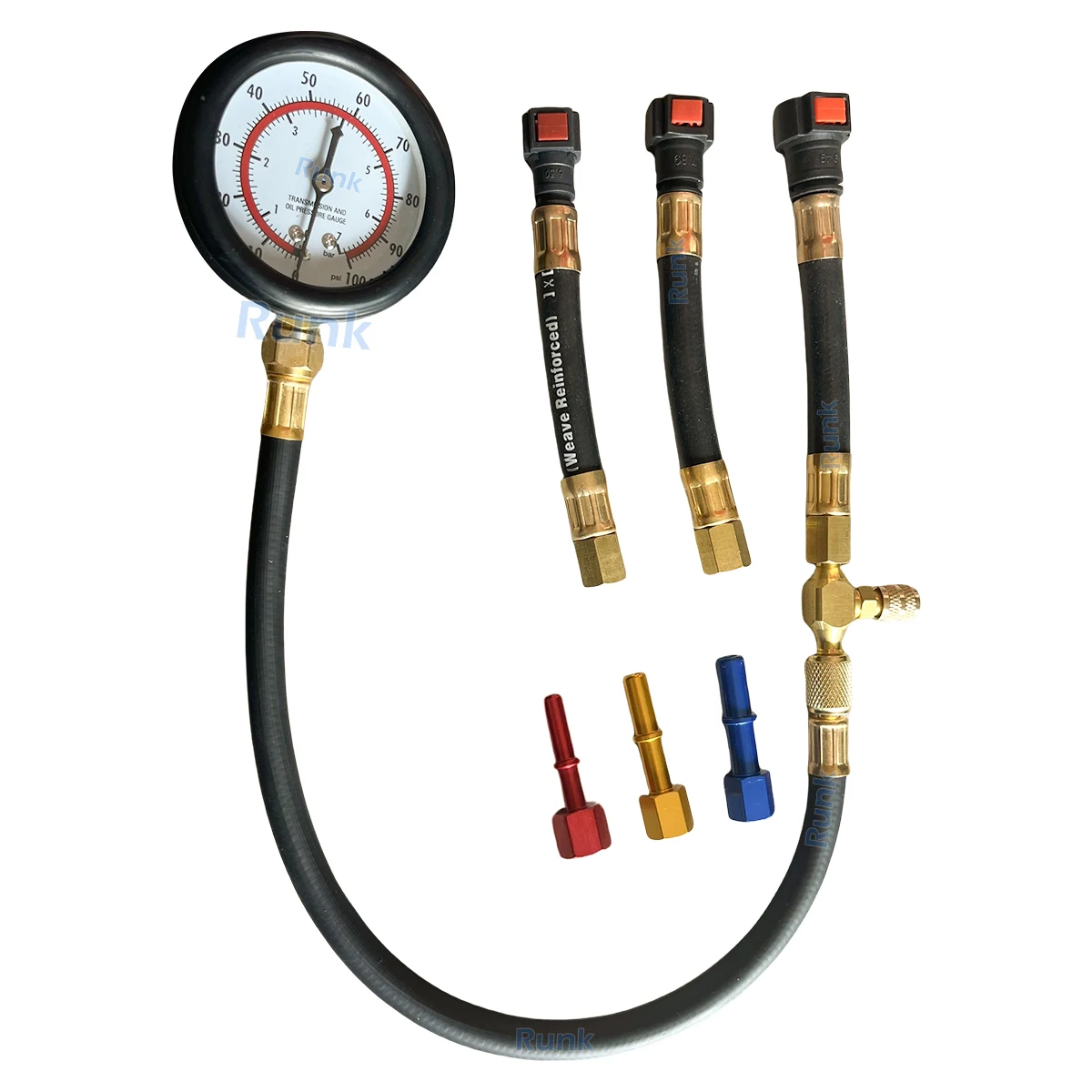 0-100PSI Fuel Pressure Tester Kit 6
