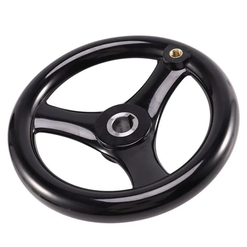 B17B D160mm-Handwheel 1Pc Lathe Milling Plastic Hand Wheel With 3 Spoke Design Revolving Handle