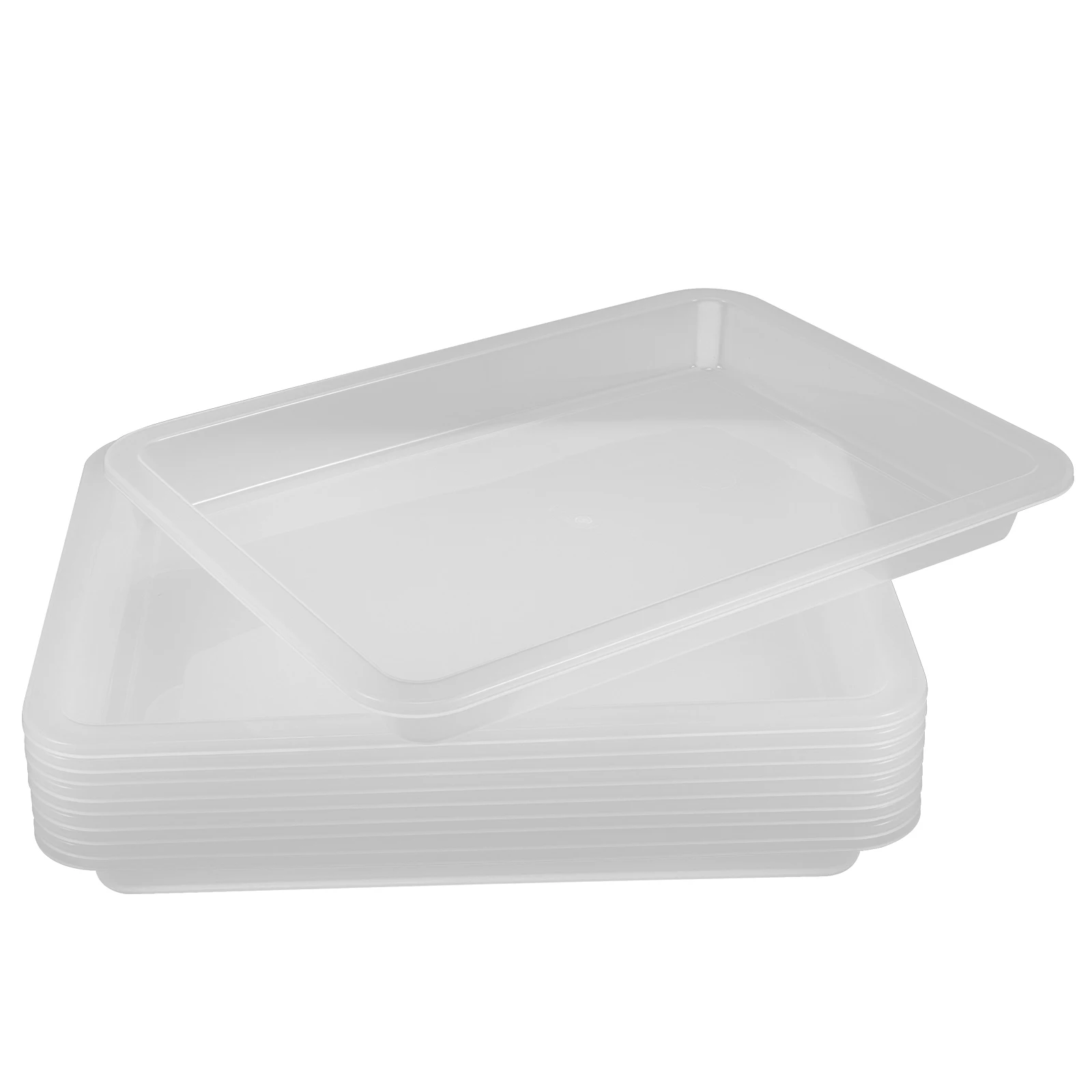 

10pcs Plastic Art Trays Stackable Transparent A5 24 5x18 5x2 3cm Kids School Crafts Bead Sensory Projects ganizing Supply