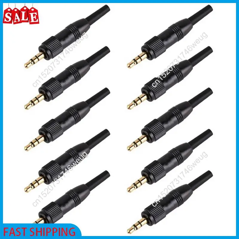 

Flash Deal-10 шт. 3,5 мм штекер стерео винтовой блокирующий аудиоразъем для Sennheiser для Sony Nady Audio2000s запасной адаптер для микрофона