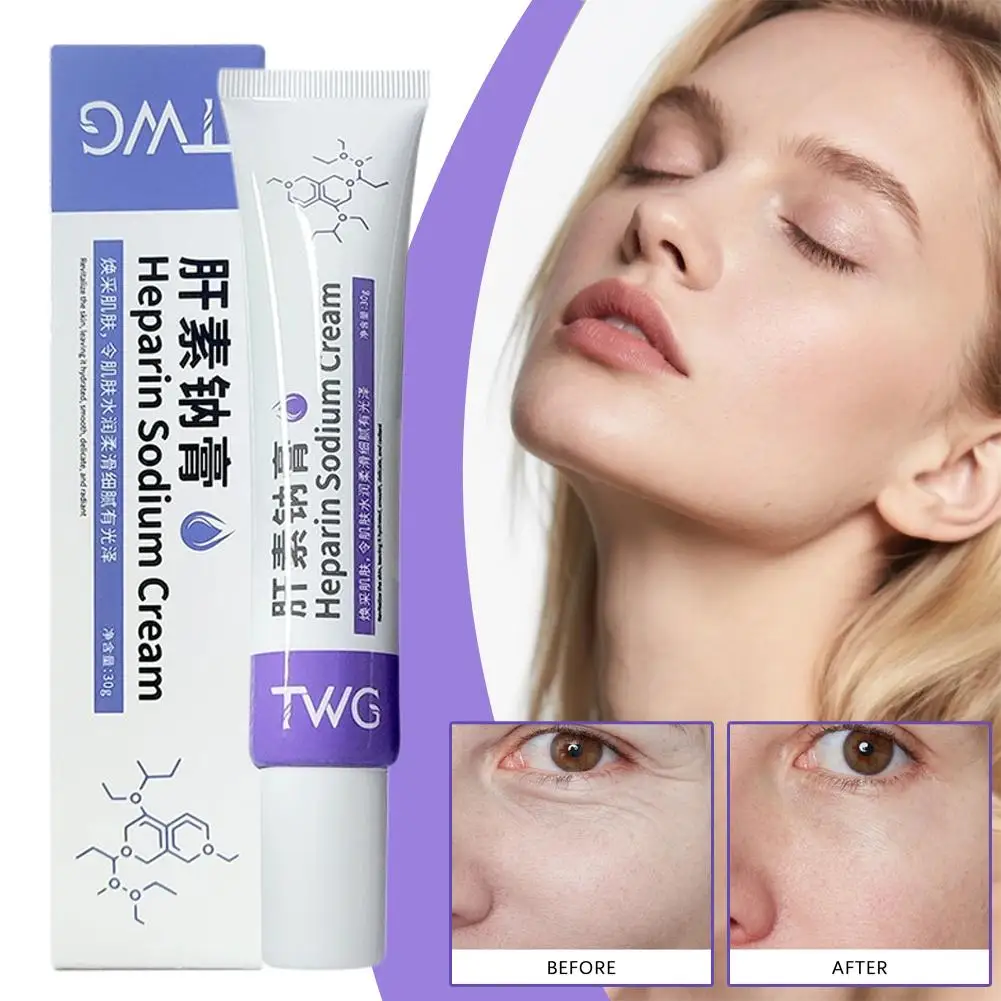 1 قطعة كريم تفتيح الصوديوم هيبارين 30 جرام يتلاشى البقع الداكنة يرطب بعمق وإصلاح رفع ثبات العناية بالبشرة