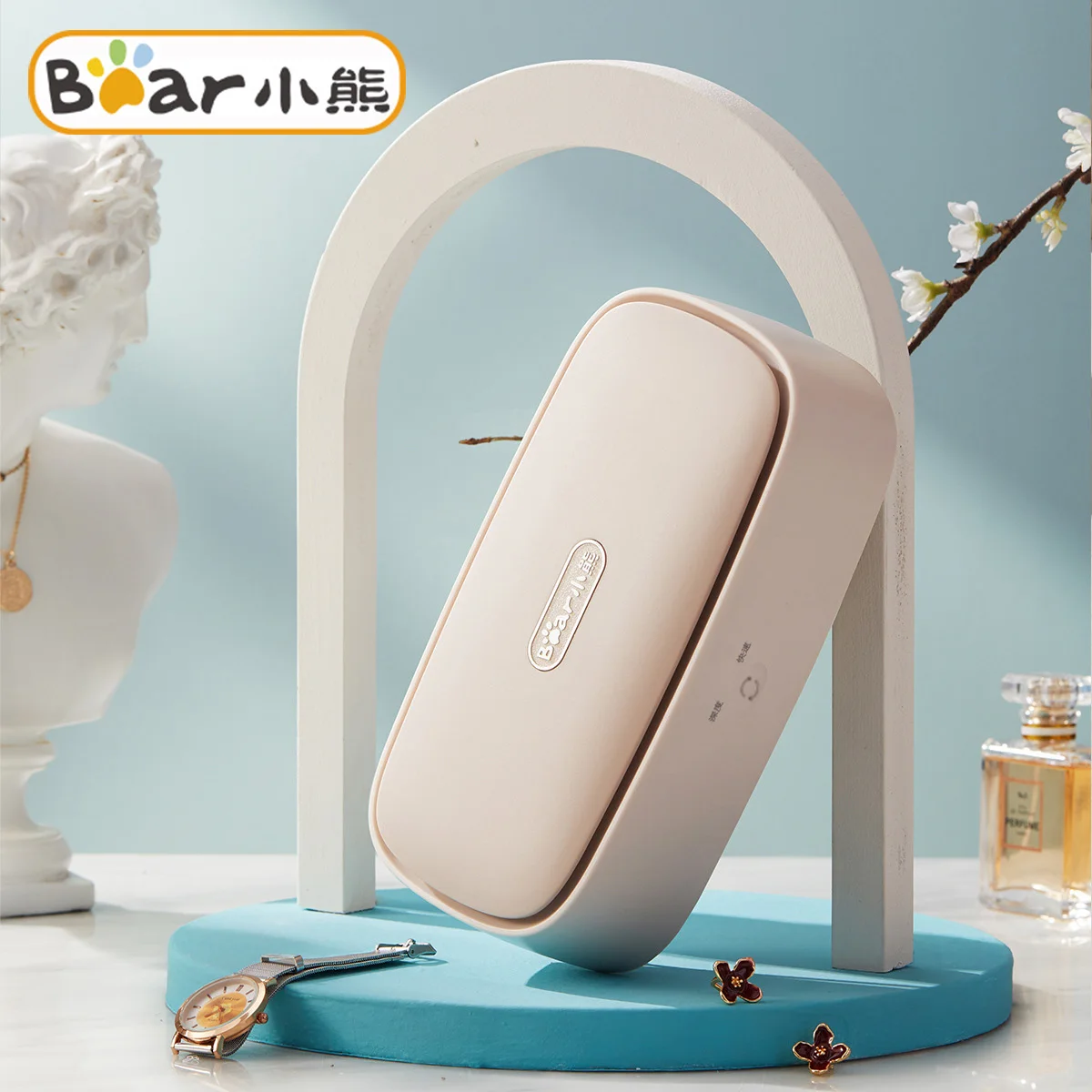 Bear Ultrasonic Cleaner Washer 45000Hz Mini Cleaning Machine Portable Office Home Travel Jewelry Glasses Watch Cleaner 300ML