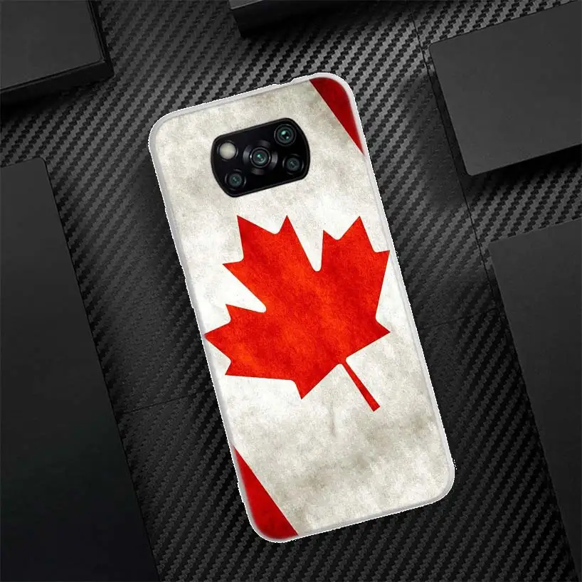 Canada Maple Leaf Flag Silicon Call Phone Case For Xiaomi Mi 11T 10T 9T 12X 11 Lite 12 Pro 10 9 8 11i 5X 6X Ultra 5G Coque Cover