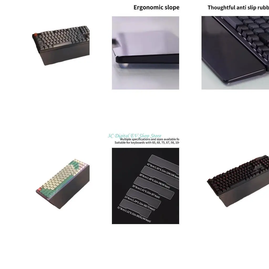 

E74D акриловые механические клавиатуры подставка для запястий стол поддержка запястья 61 68 98 104