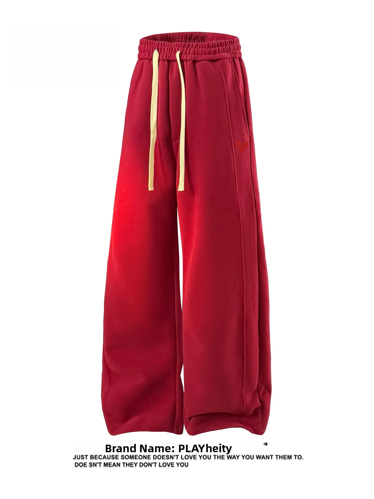 

Play Hei American Sle Loose Straight Leg Pants Men Women Autumn Winter New Casual Slim Fit Floor Length Cotton Trousers