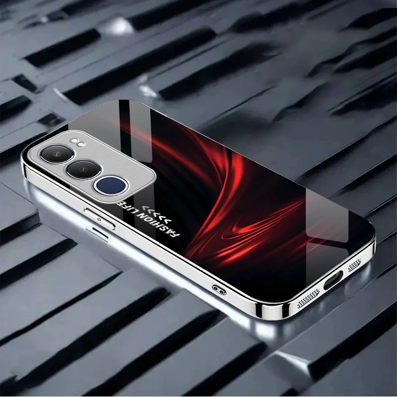 

Suitable For [VIVO Y19S Y02 Y20 Y03 Y15S Y16 Y17 Y29 Y35 Y36 4G 5G] Plating Glass Phone Case Cover,Protect Covers Cases Casing