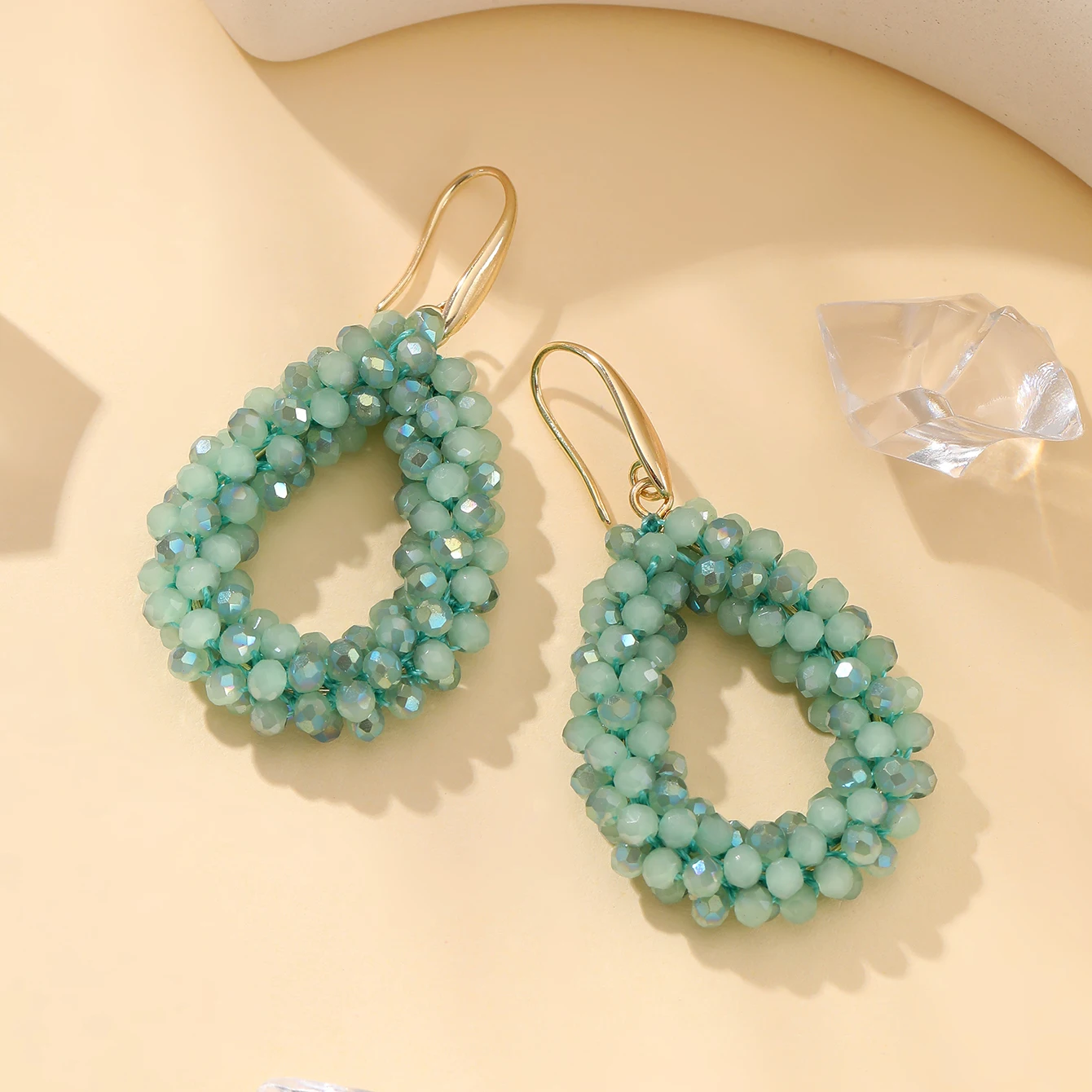 INKDEW Small Earrings National Flag Colors Water Drop Earrings for Women Handmade Beads Crystal Earrings Gift  Jewelry EA124