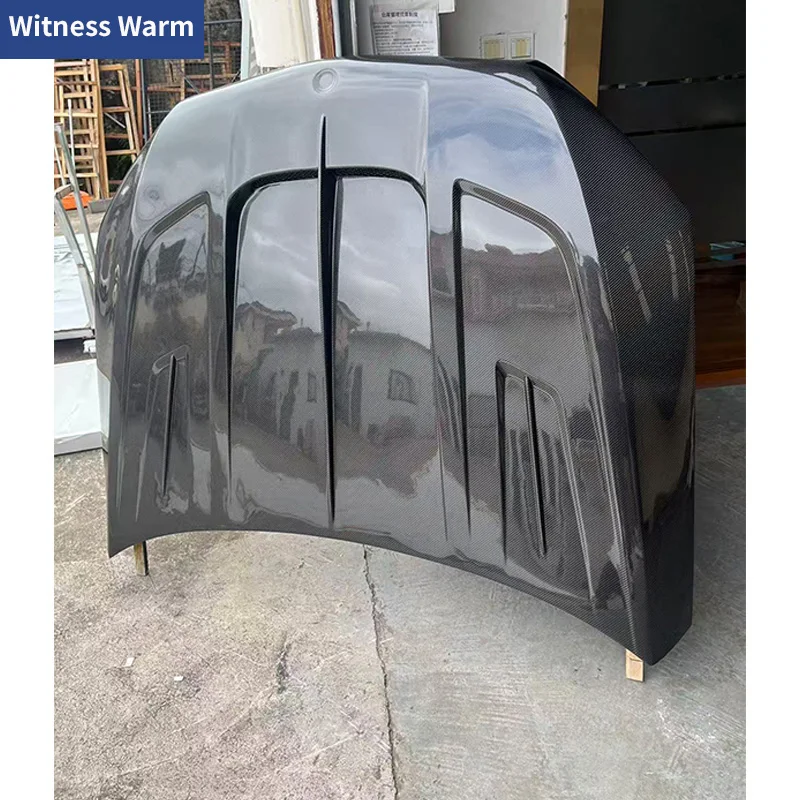 For Benz C167 GLE Coupe GLE63 GLE53 Carbon Fiber FRP Front Engine Hood Bonnet Cover Car Body Kit 2020-2023 view 3
