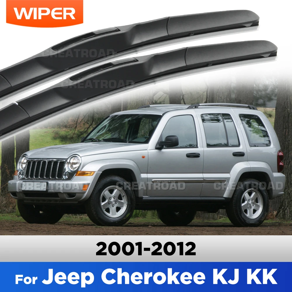 

Front Wiper Blades For Jeep Cherokee KJ KK 2001-2012 2002 2003 2004 2005 2006 OEM Quality Silent Windshield Wipers 19"+19"