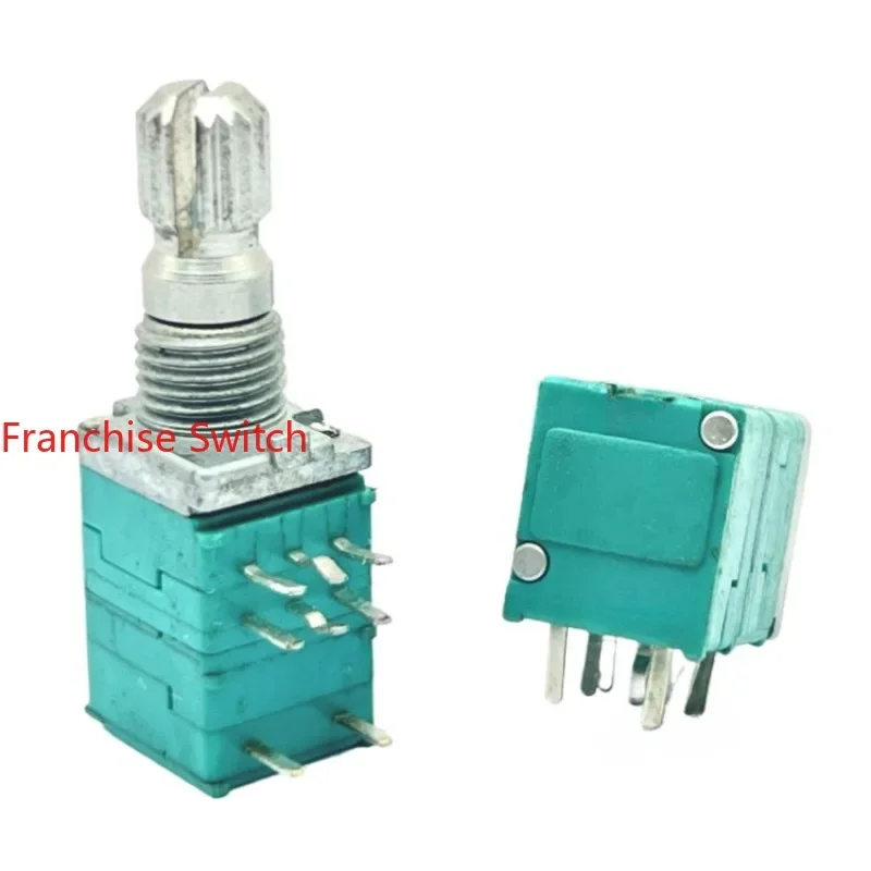 10PCS RK09 Dual Precision Potentiometer A20K พร้อมสวิตช์เครื่องขยายเสียงความยาวเพลา 15 มม.