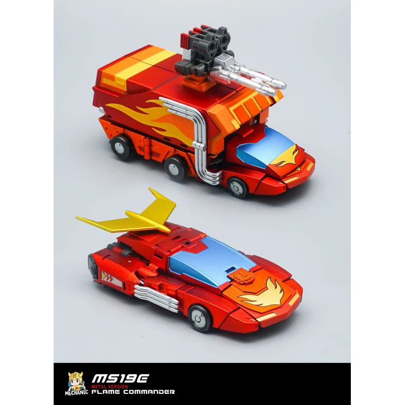 변환 MFT MS-19E MS19E Rodimus 프라임 메탈릭 페인트 플레이트 소규모 액션 피규어 모델 컬렉션 장난감 선물 재고 있음