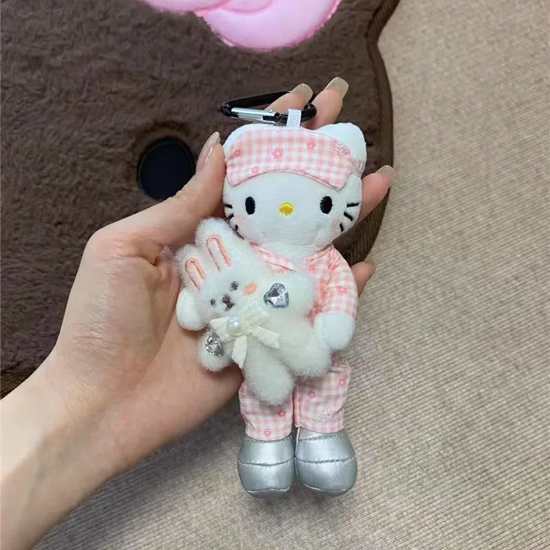 Lange benen Hellokitty pyjama uniform tas hanger schattig boekentas sieraden pop pluche meisjes rugzak cadeau
