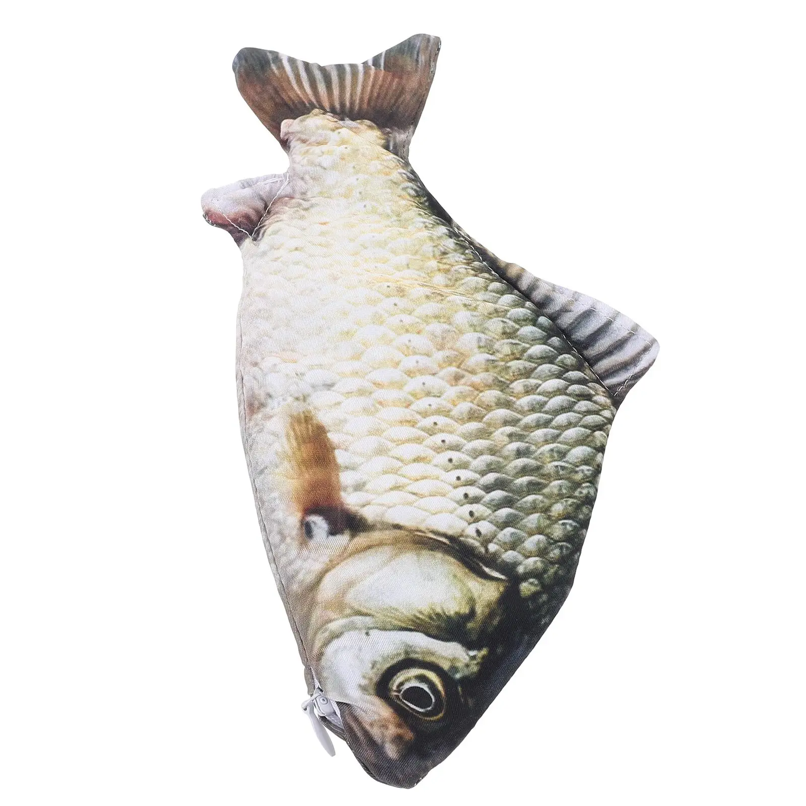 

Simulated Fish Pen Bag Polyester Stationery Holder Large Capacity Pencil Case Coin Purse Travel Bag School Supplies