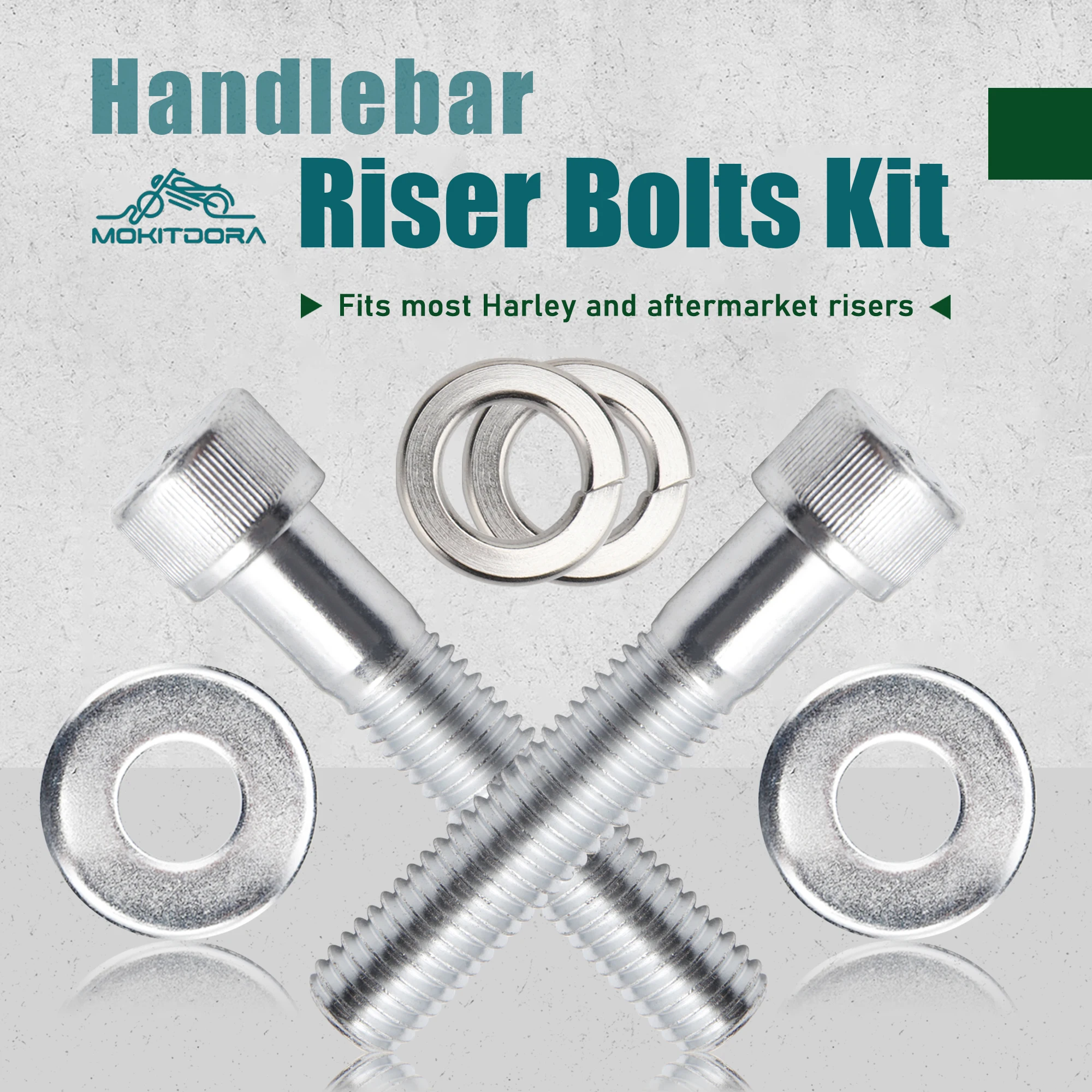Picture 4: Handlebar Riser Bolts Kit with Washers and Riser Bushing Covers Set 1/2