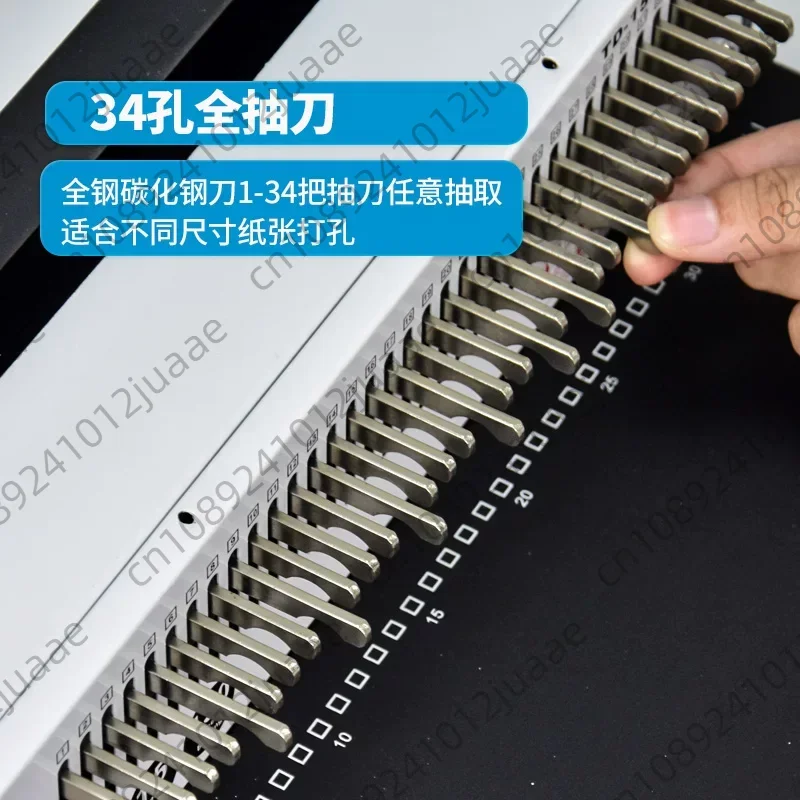 Manual Spiral Binding Machine Metal 34 Hole Punching Square 8-inch A5 Calendar Stamping Double Line Punching Machine
