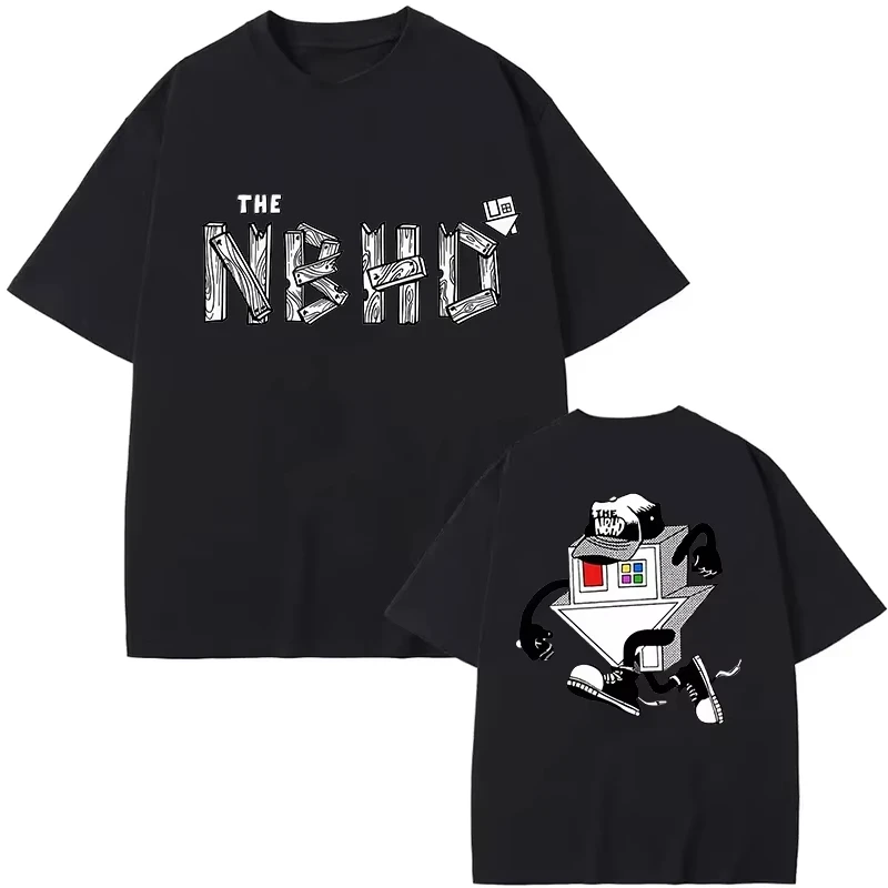 

Футболки The Neighbourhood Футболка NBHD Летние топы Унисекс Модная повседневная рубашка Графические эстетические футболки из чистого хлопка Уличная одежда