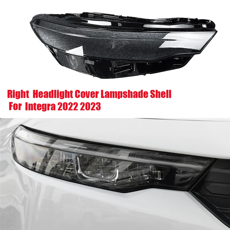 -A94Z غطاء المصباح الإسكان لهوندا إنتيجرا 2022 2023 استبدال رئيس ضوء مصباح زجاج عدسة مصباح حالة عاكس الضوء قذيفة قبعات #3