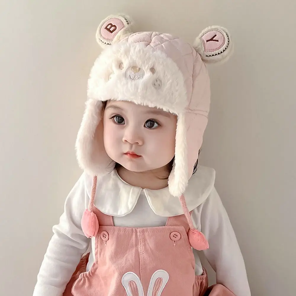

Cute Windproof Kids Winter Beanie Hat Cold Proof Fleece Wool Skiing Cap Soft Plush Children Warm Cap Outdoors