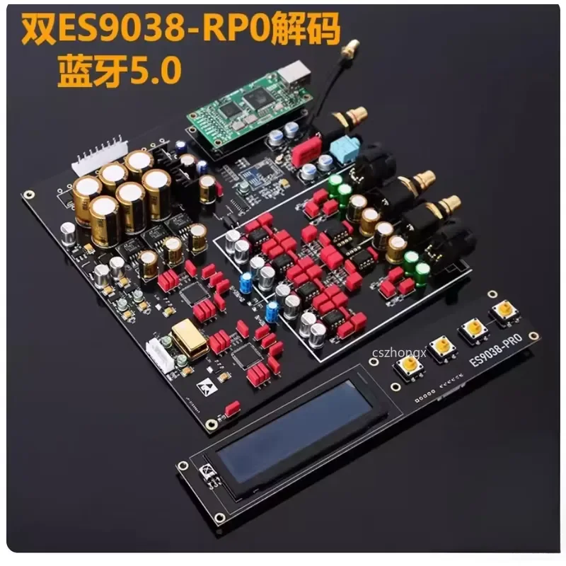 Dual Core ES9038PRO DAC Decoder Board DSD 384K Lossless Audio Fiber Coaxial Input High Fidelity Digital to Analog Converter