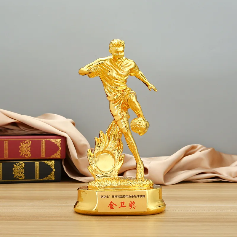 High-end Soccer Trophies. Mr. Football MVP Goalscorer Award Golden Boot Trophy Model Soccer Match Trophy Customization